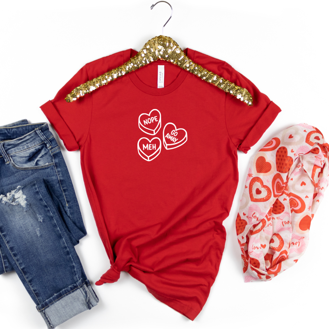 Red valentines online day shirt