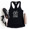 Black Next Level 1533 racer tank with white lettering reading if only SASS burned calories. Sold by Moxie Momma
